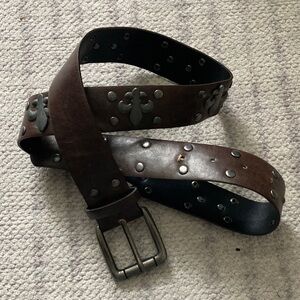 YMI Dark Brown Studded Belt